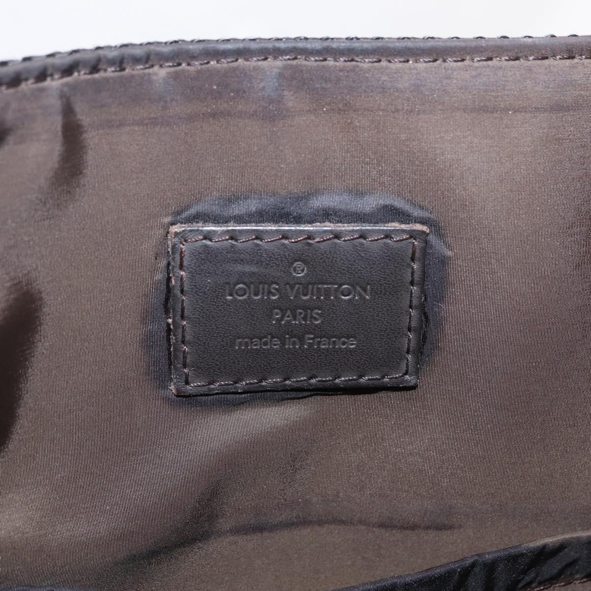LOUIS VUITTON Damier Geant Roux Shoulder Bag Black M93079 LV Auth bs37464