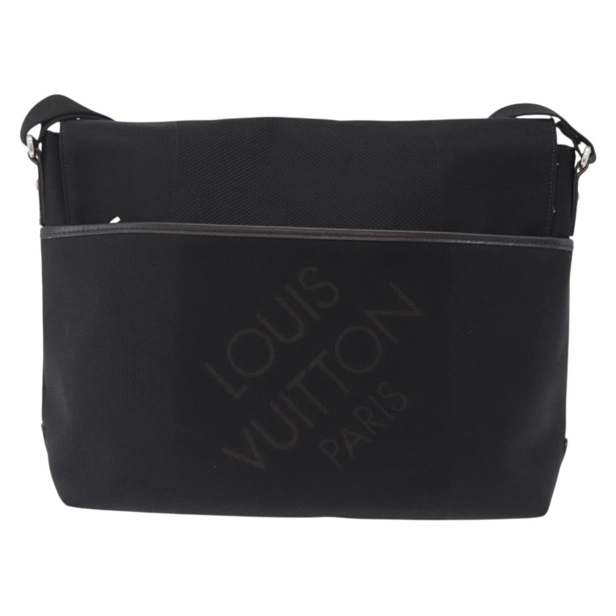 LOUIS VUITTON Damier Geant Roux Shoulder Bag Black M93079 LV Auth bs37464
