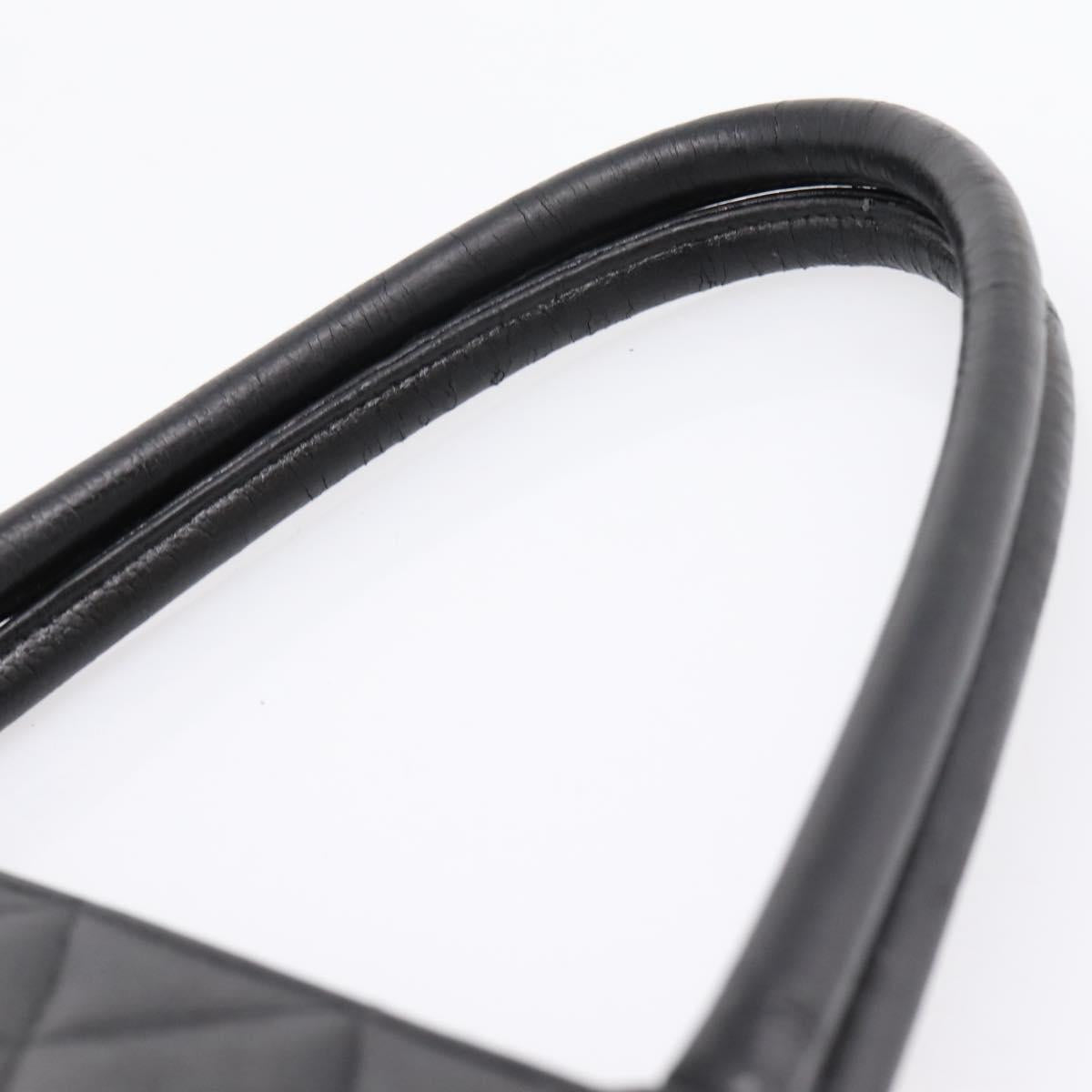 CHANEL Standard Tote Bag Caviar Skin Black Gold CC Auth bs37474