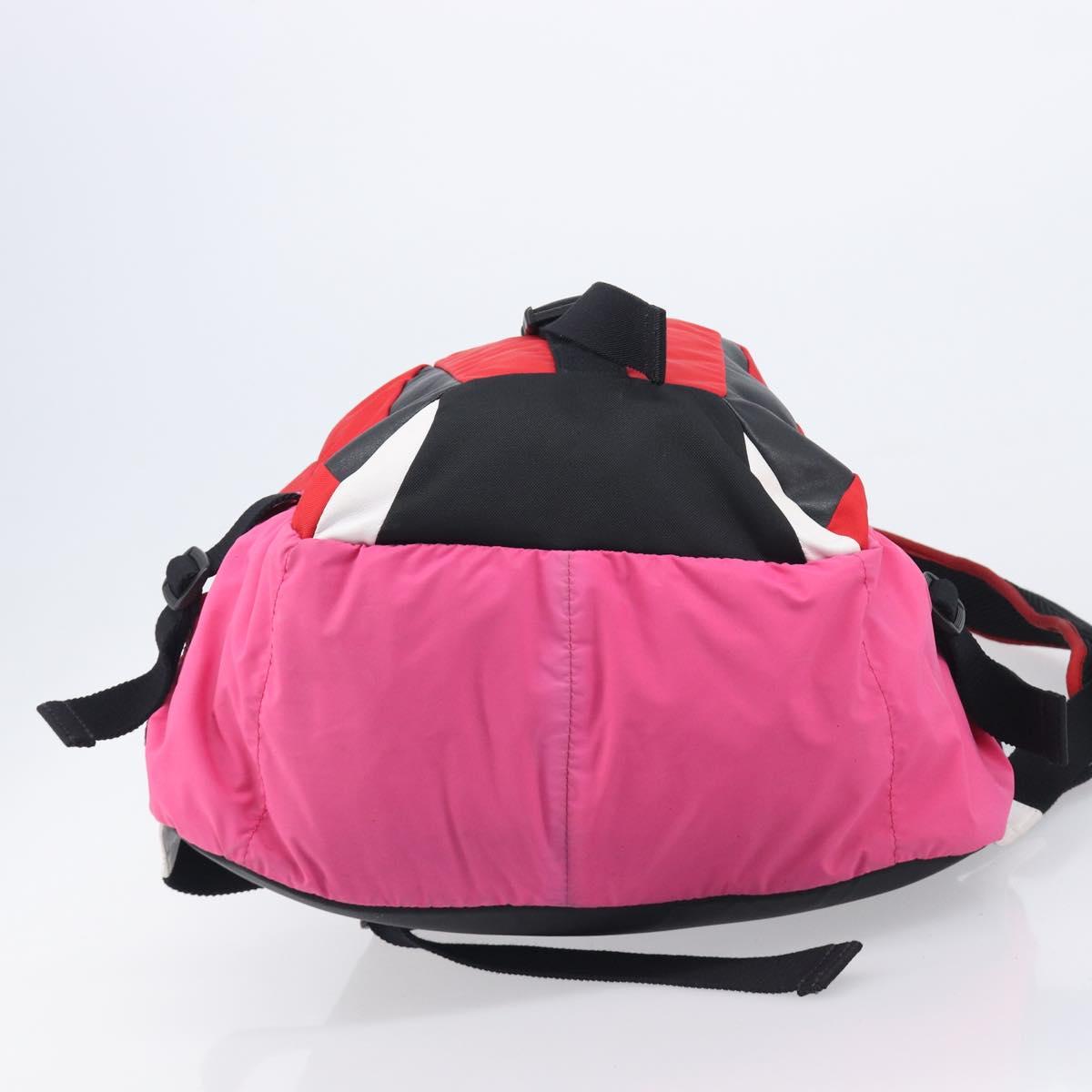 Valentino Backpack Nylon Red Auth bs37483