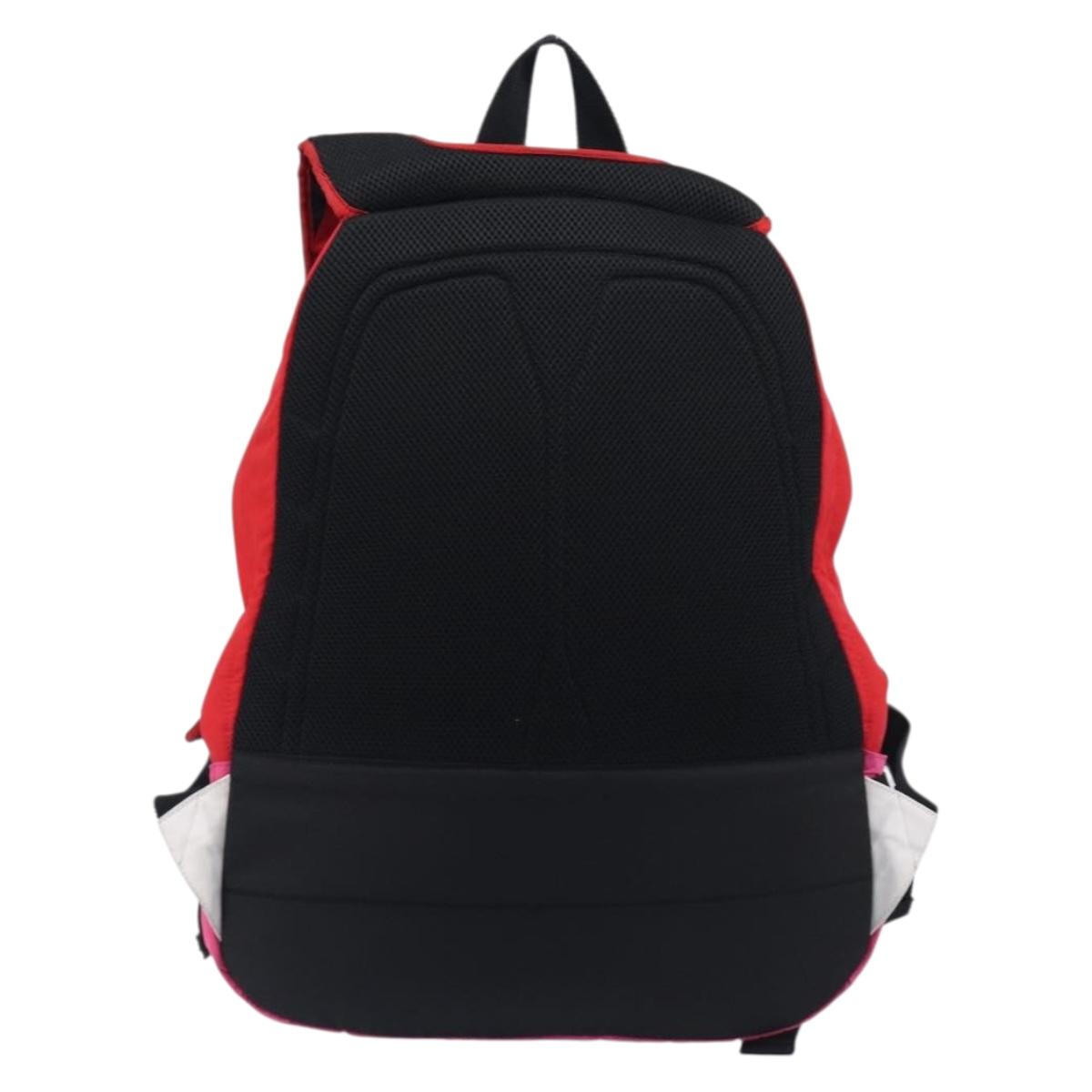 Valentino Backpack Nylon Red Auth bs37483