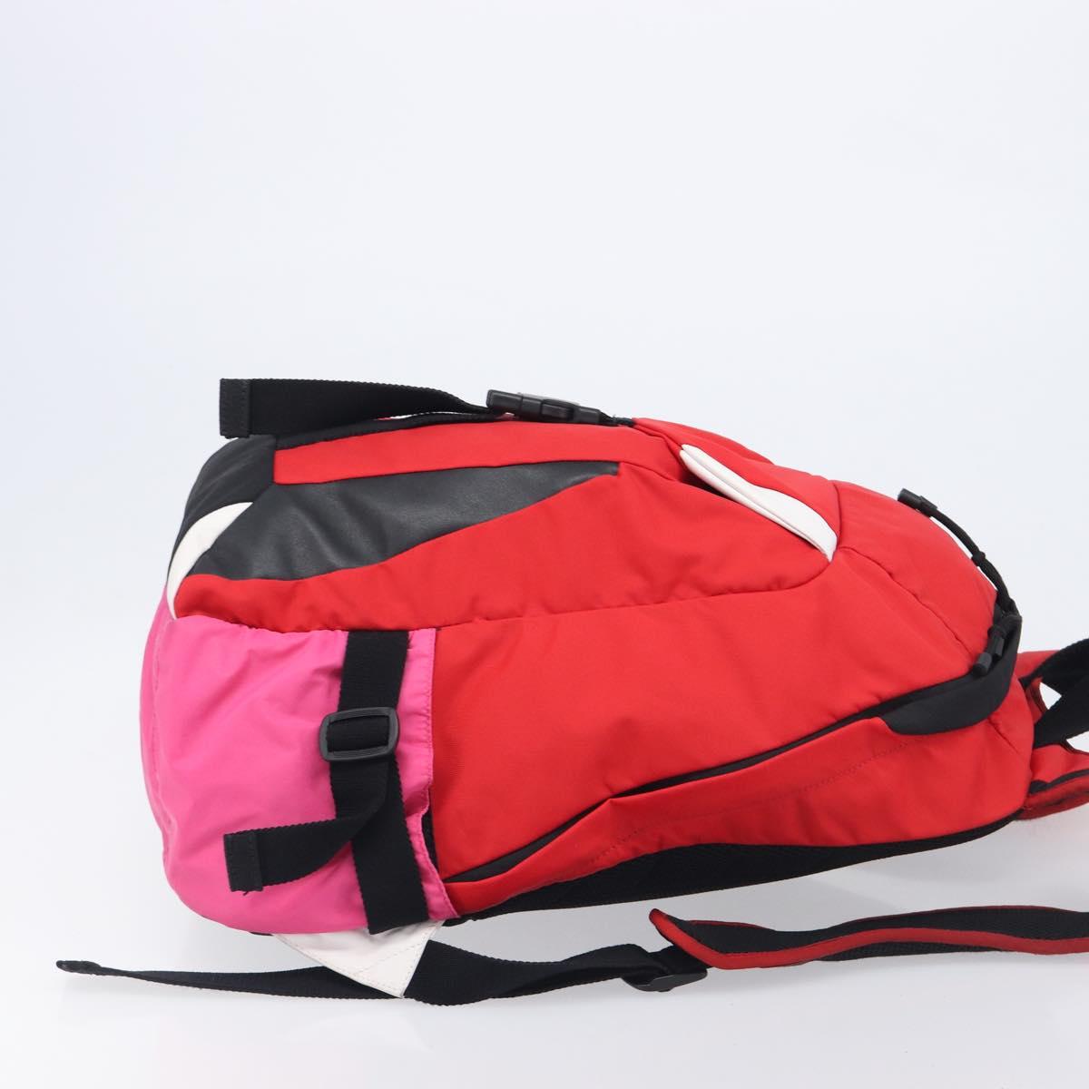 Valentino Backpack Nylon Red Auth bs37483