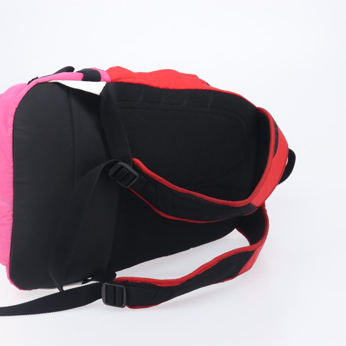 Valentino Backpack Nylon Red Auth bs37483