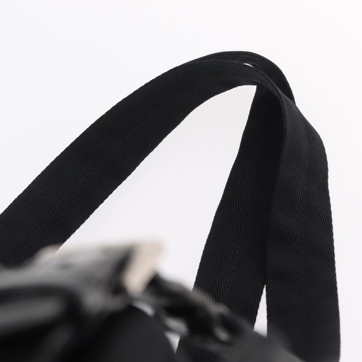 PRADA Backpack Nylon Black Silver Auth bs37501