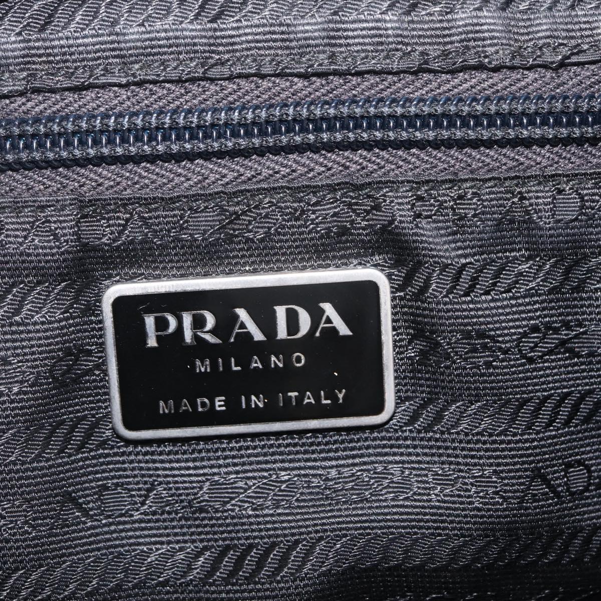 PRADA Backpack Nylon Black Silver Auth bs37501