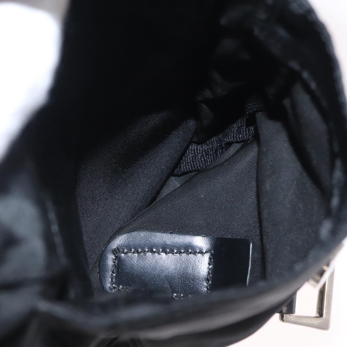 PRADA Backpack Nylon Black Silver Auth bs37501