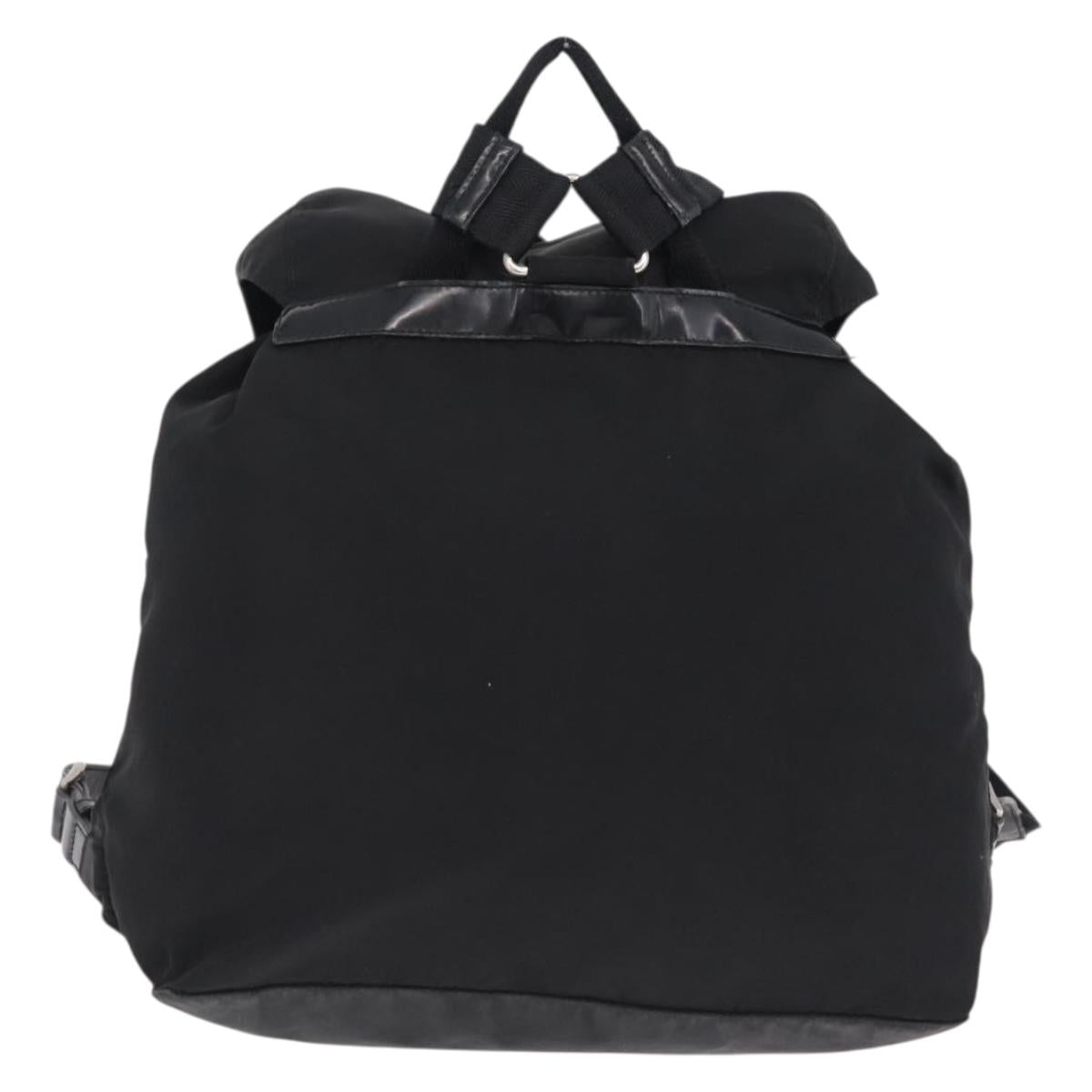PRADA Backpack Nylon Black Silver Auth bs37501