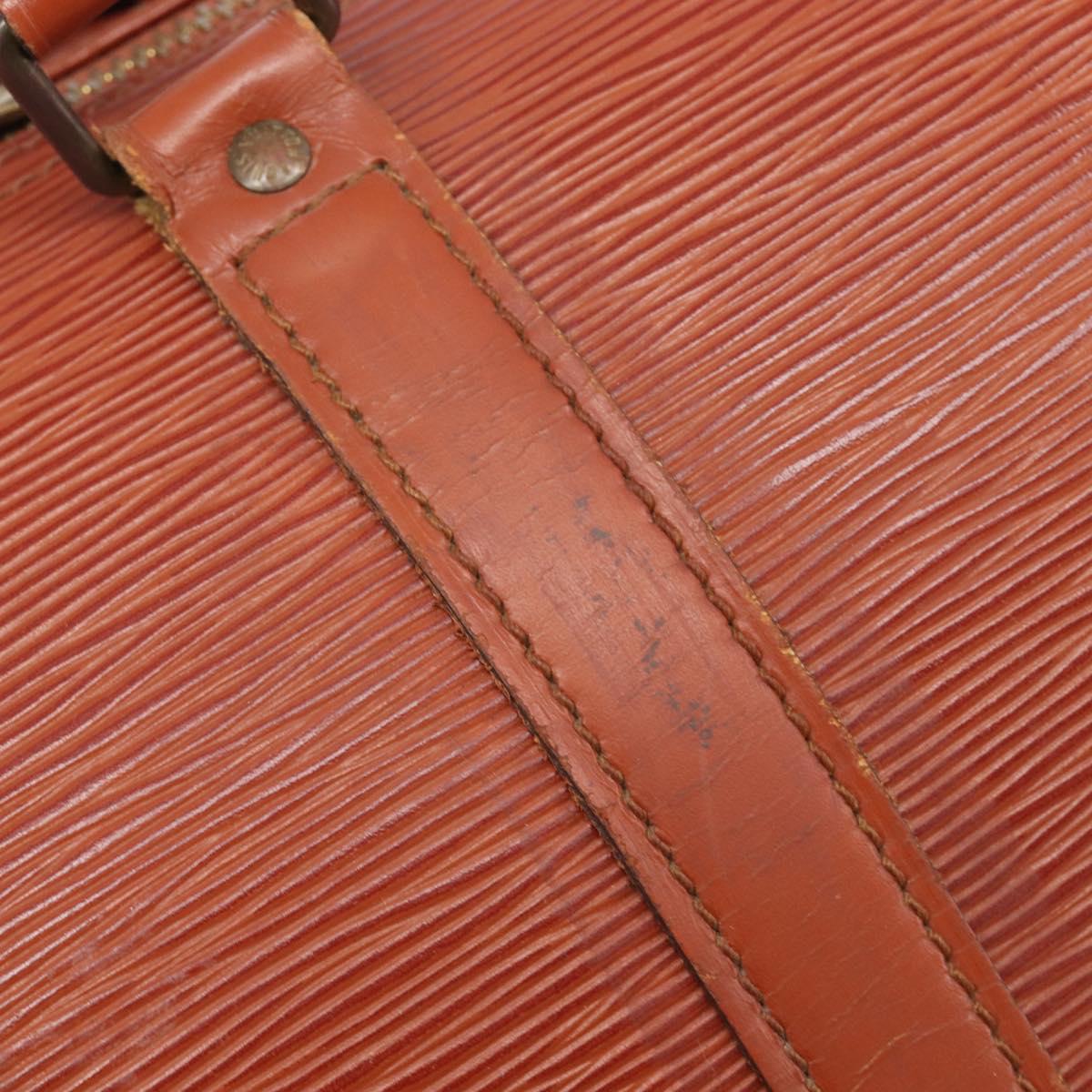 LOUIS VUITTON Epi Keepall 45 Boston Bag Brown M42978 LV Auth bs37508