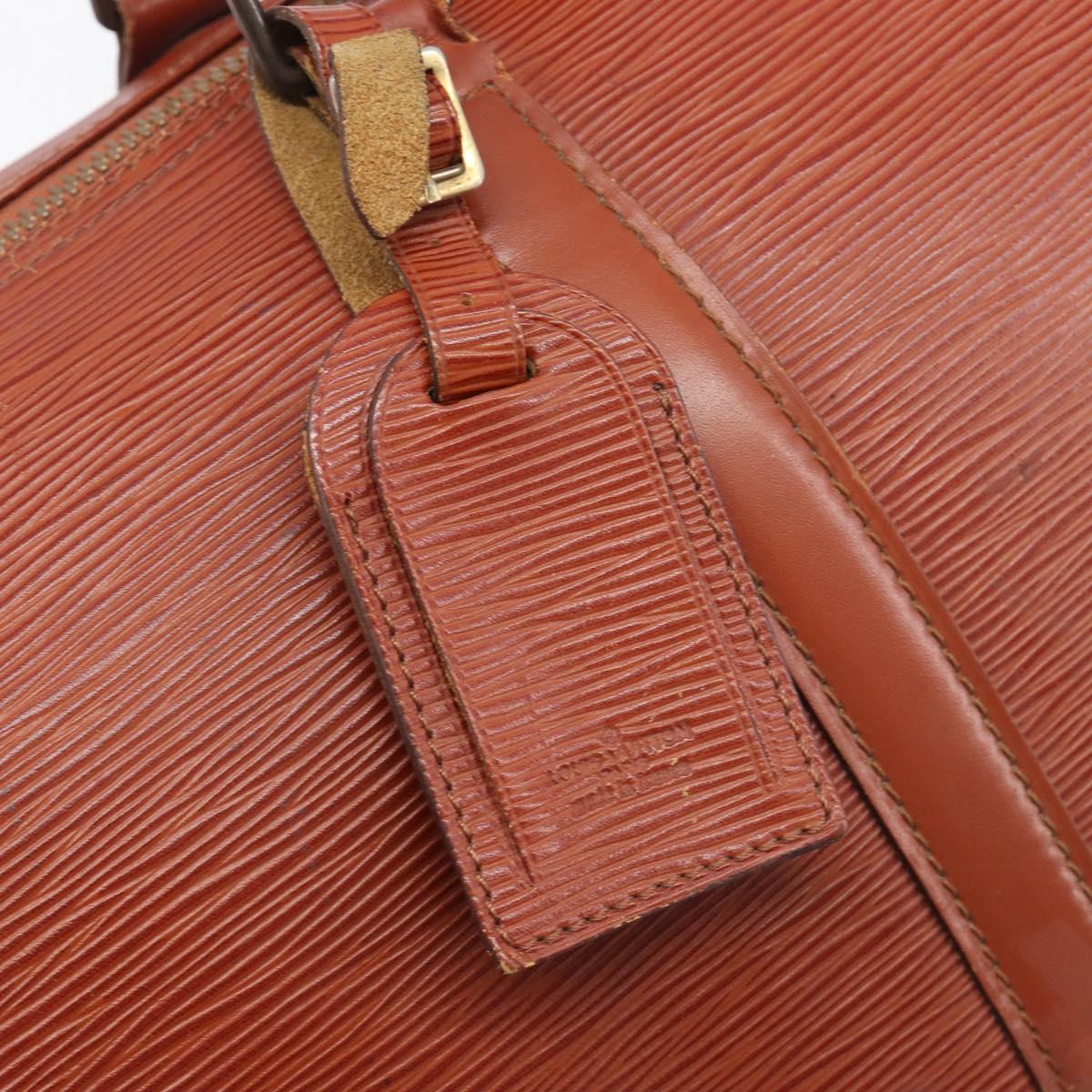 LOUIS VUITTON Epi Keepall 45 Boston Bag Brown M42978 LV Auth bs37508