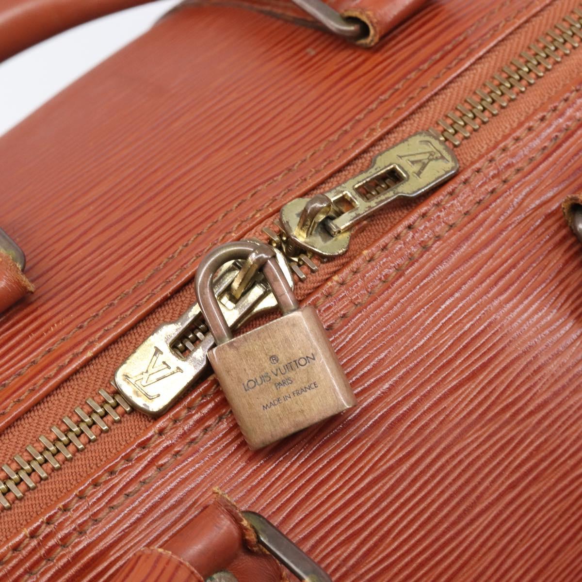 LOUIS VUITTON Epi Keepall 45 Boston Bag Brown M42978 LV Auth bs37508