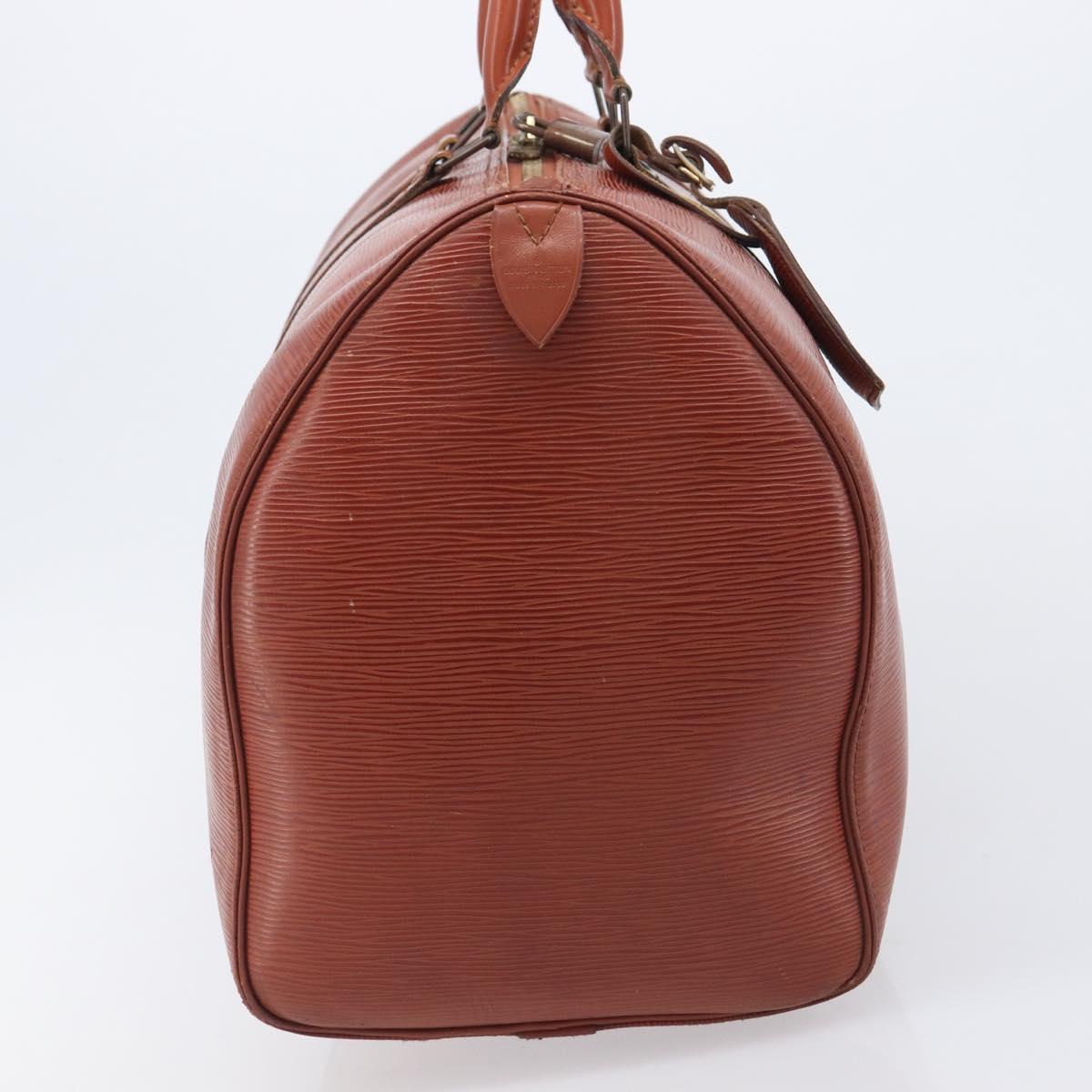 LOUIS VUITTON Epi Keepall 45 Boston Bag Brown M42978 LV Auth bs37508