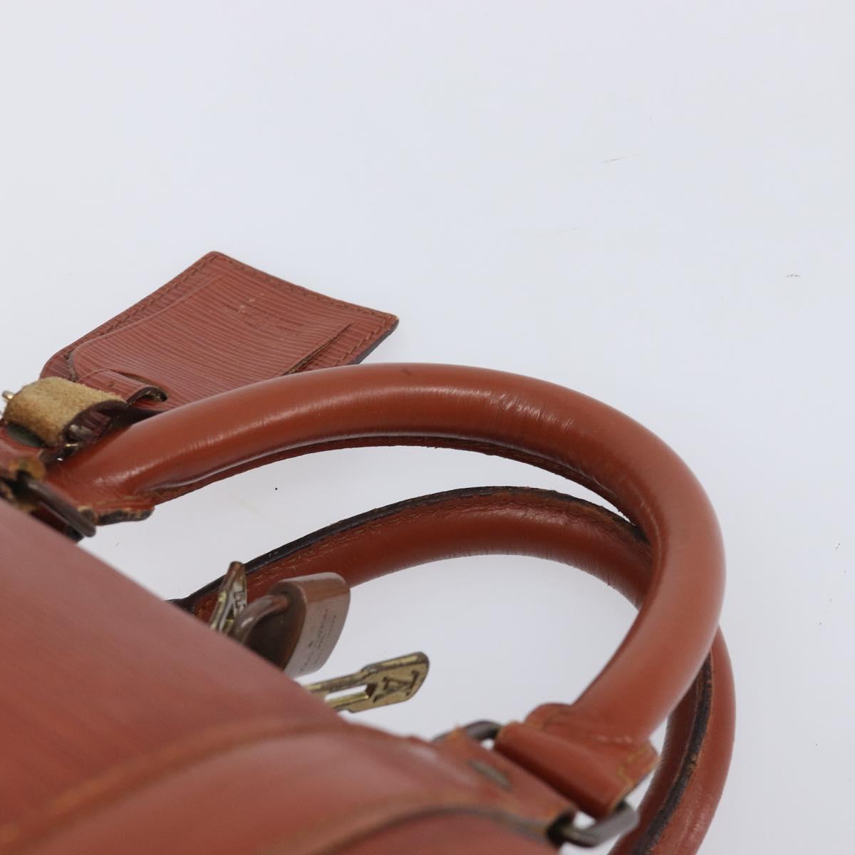 LOUIS VUITTON Epi Keepall 45 Boston Bag Brown M42978 LV Auth bs37508