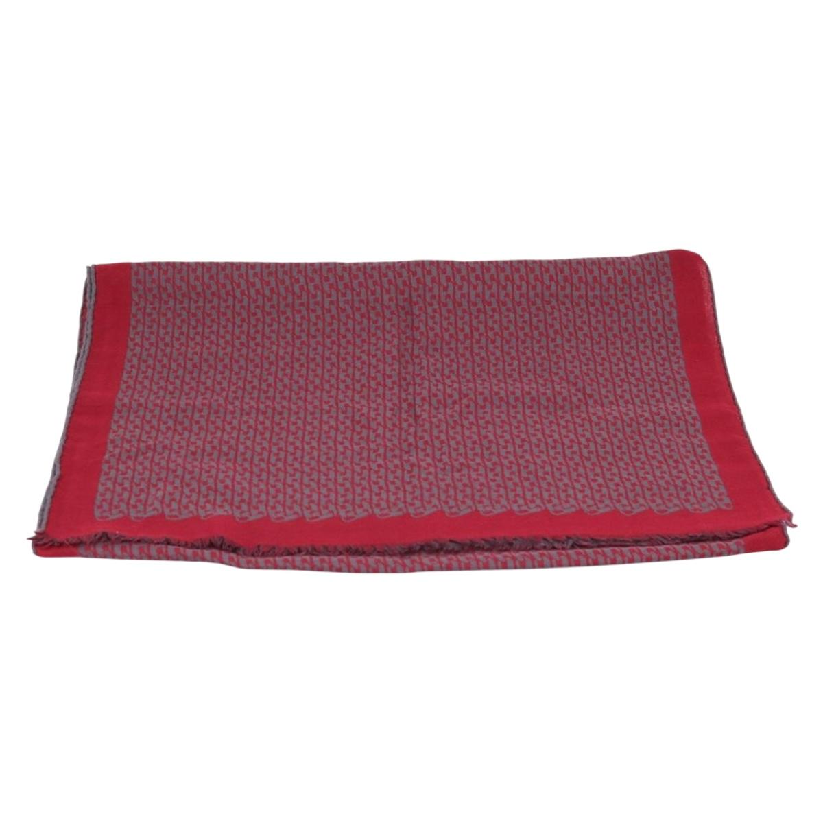 HERMES Scarf Cashmere Red Auth bs37519