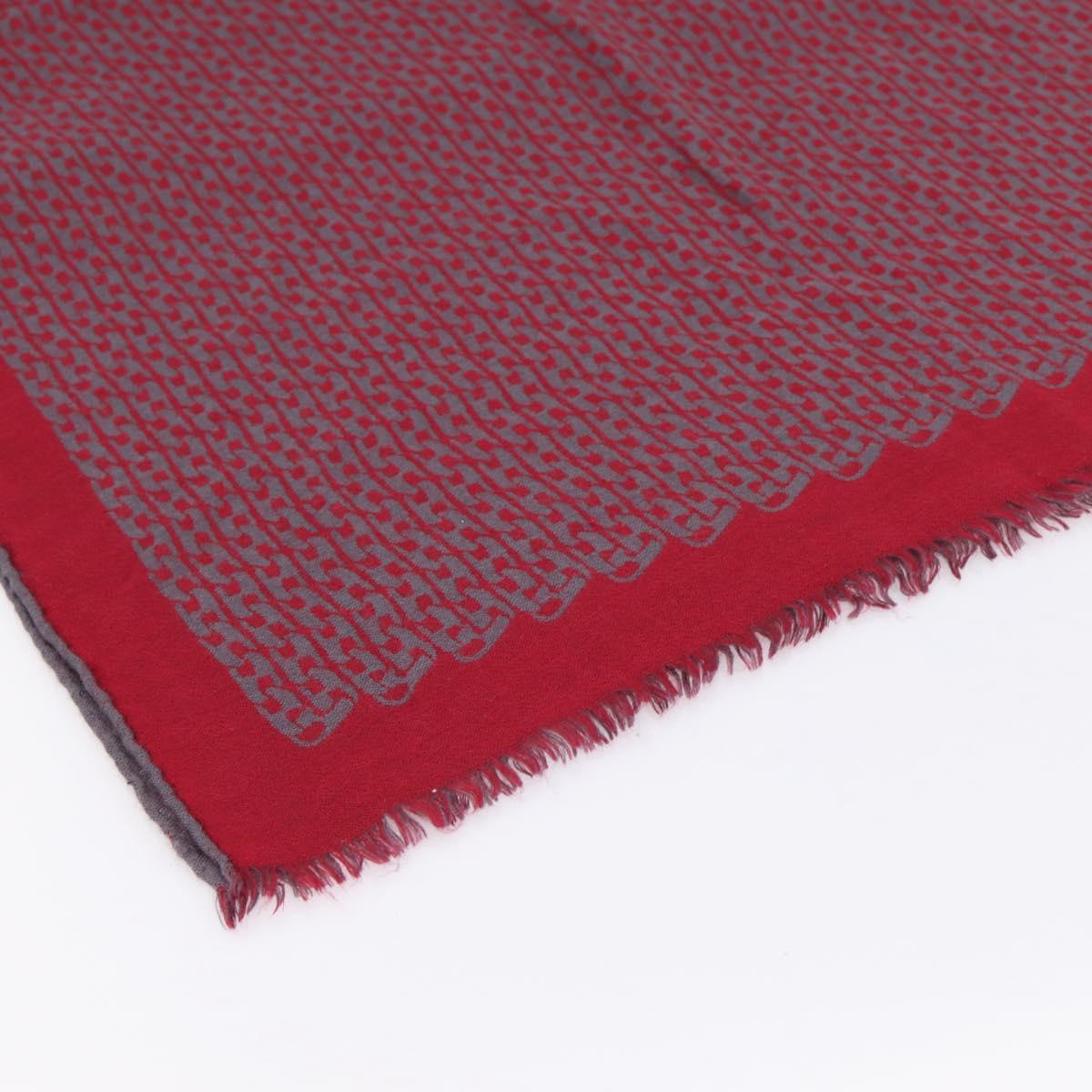 HERMES Scarf Cashmere Red Auth bs37519