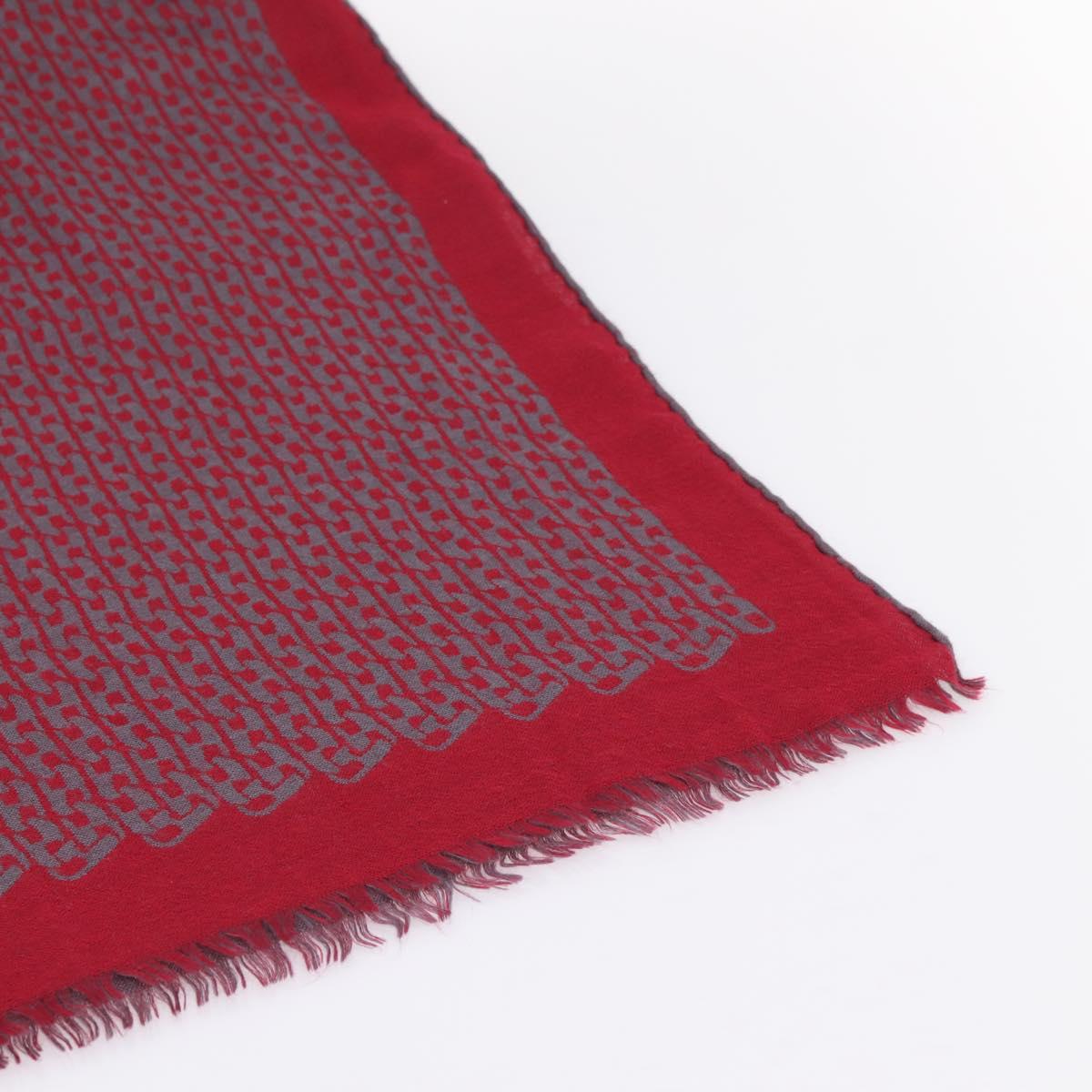 HERMES Scarf Cashmere Red Auth bs37519