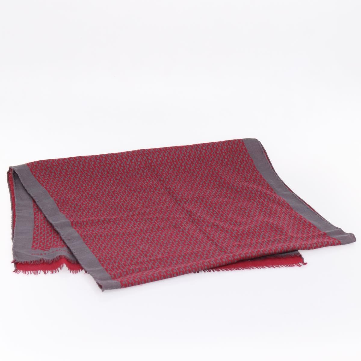 HERMES Scarf Cashmere Red Auth bs37519