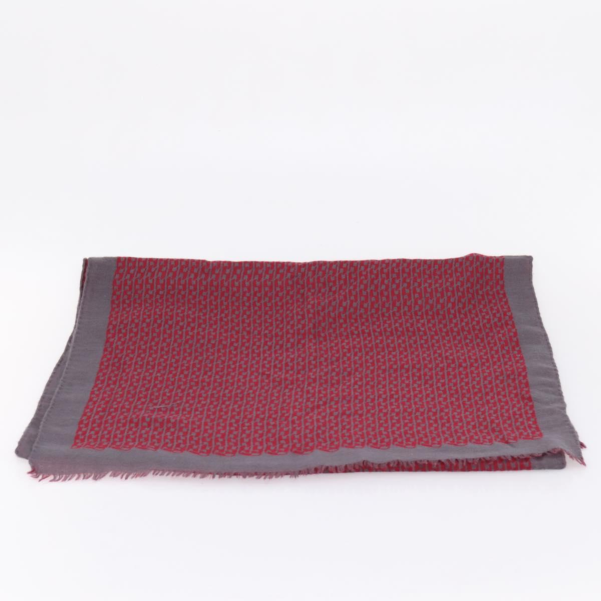 HERMES Scarf Cashmere Red Auth bs37519