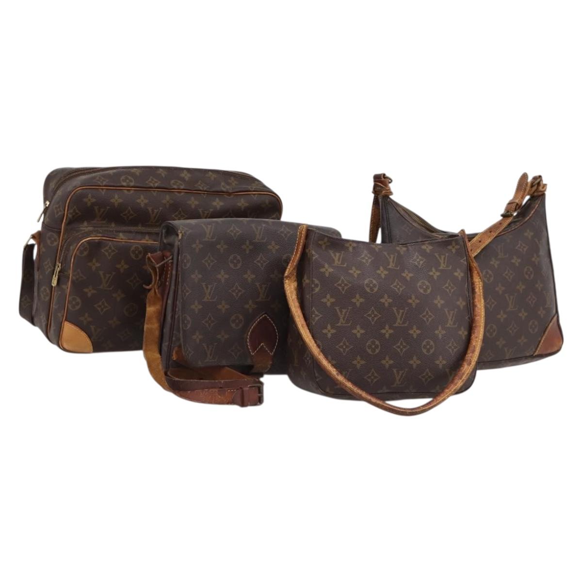 LOUIS VUITTON Monogram Shoulder Bag 4 Set LV Auth bs37526