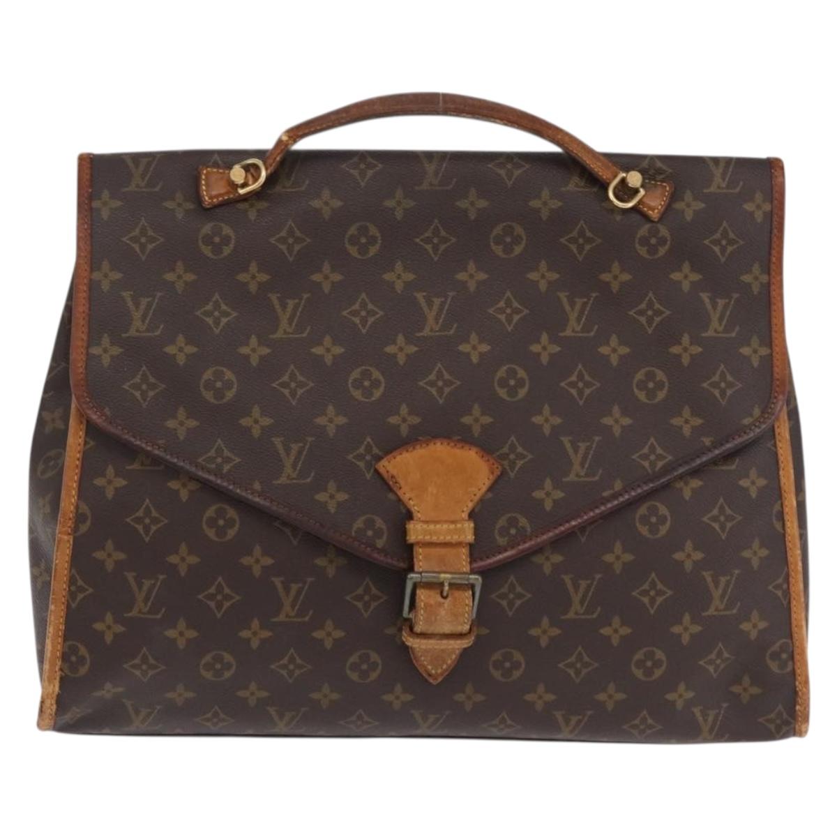 LOUIS VUITTON Monogram Business Bag Leather 4 Set LV Auth bs37527