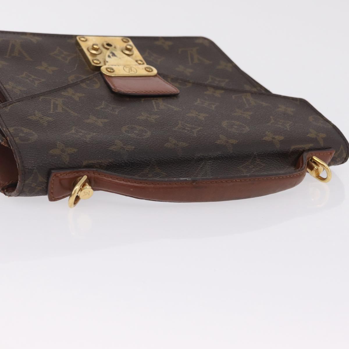 LOUIS VUITTON Monogram Business Bag Leather 4 Set LV Auth bs37527