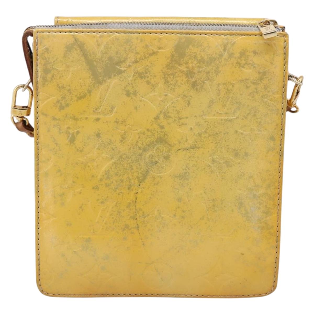 LOUIS VUITTON Monogram Vernis Motto Accessory Pouch Gris M91030 LV Auth bs37532