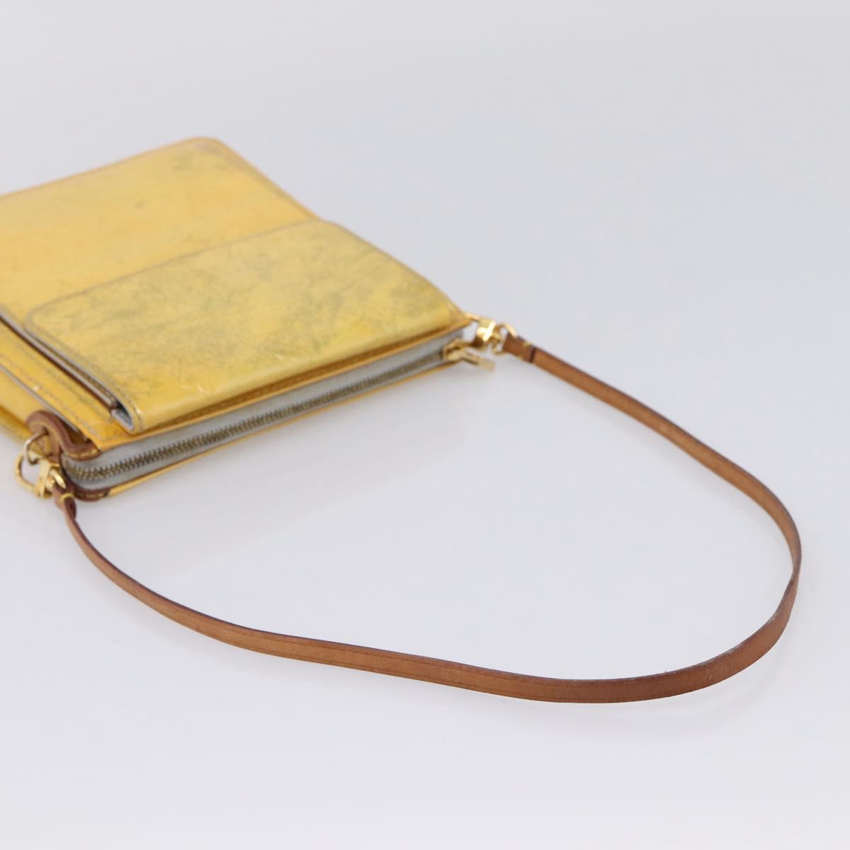 LOUIS VUITTON Monogram Vernis Motto Accessory Pouch Gris M91030 LV Auth bs37532