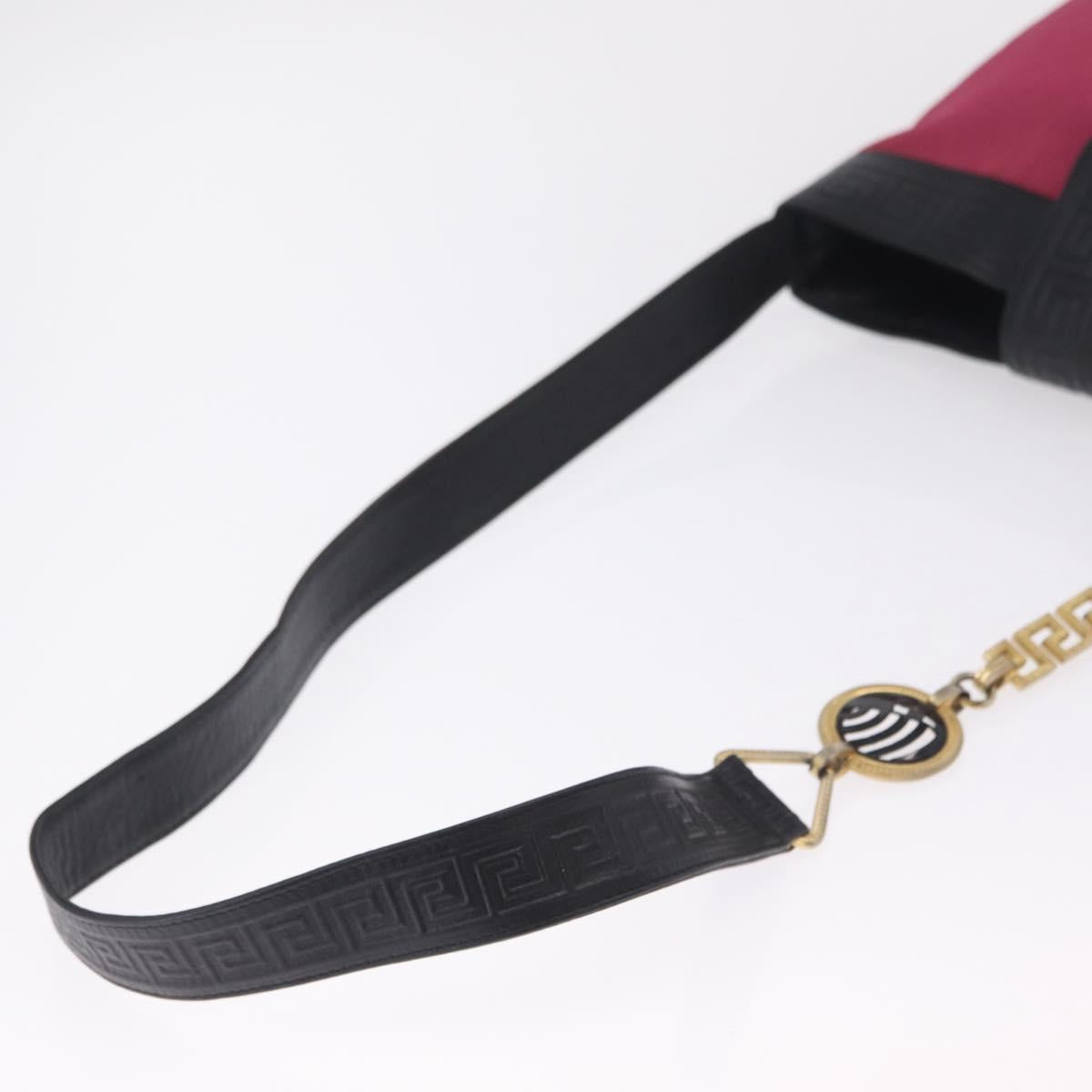 Gianni Versace Shoulder Bag Canvas Pink Gold Auth bs37533