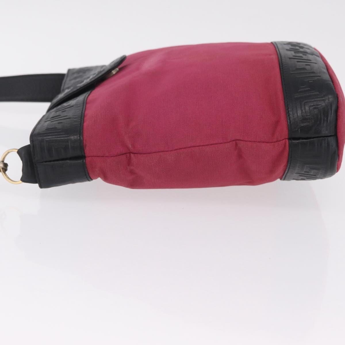 Gianni Versace Shoulder Bag Canvas Pink Gold Auth bs37533