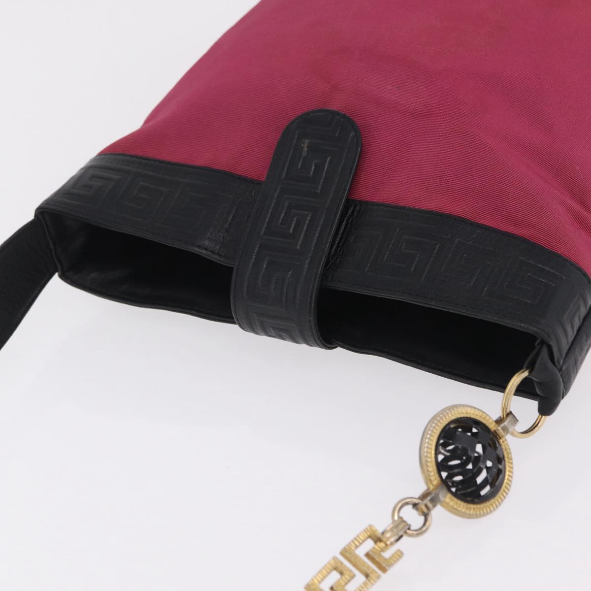 Gianni Versace Shoulder Bag Canvas Pink Gold Auth bs37533