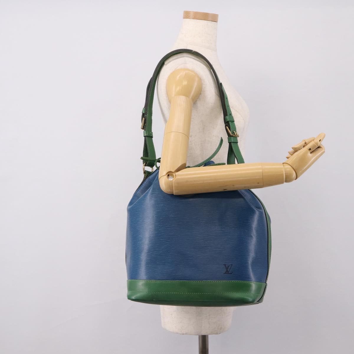 LOUIS VUITTON Epi Noe Shoulder Bag Bicolor Green Blue M44044 LV Auth bs37535