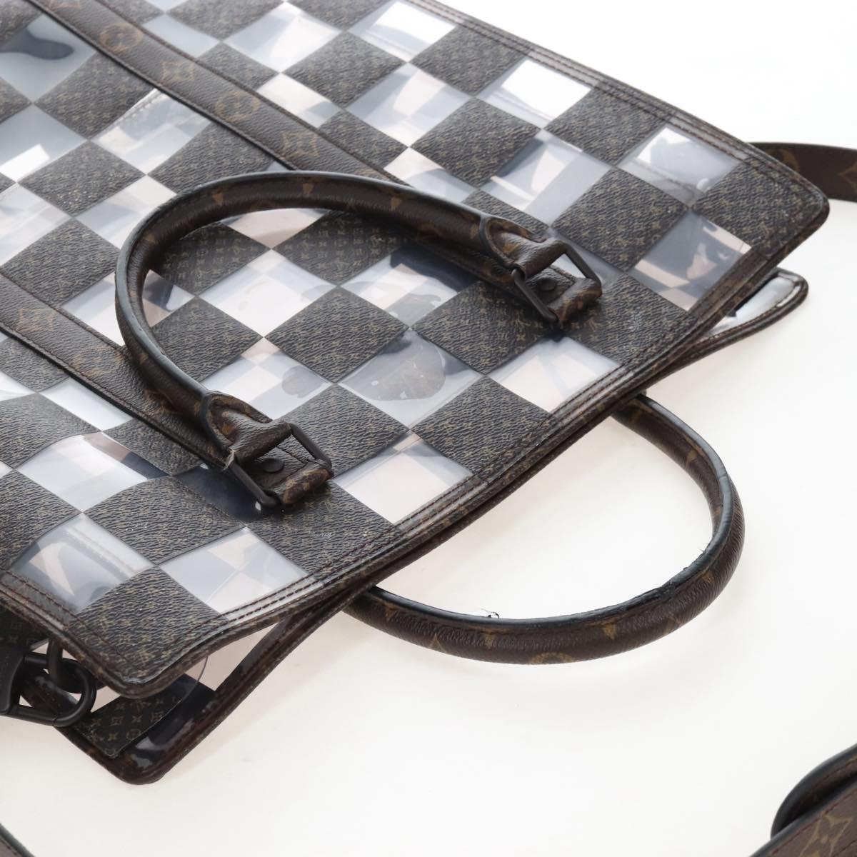 LOUIS VUITTON Monogram Chess Sac Plat Hand Bag 2way M20866 LV Auth bs37539A