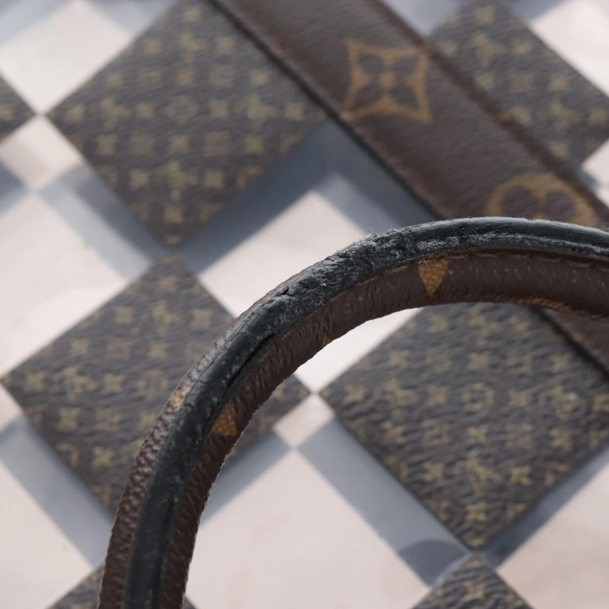 LOUIS VUITTON Monogram Chess Sac Plat Hand Bag 2way M20866 LV Auth bs37539A