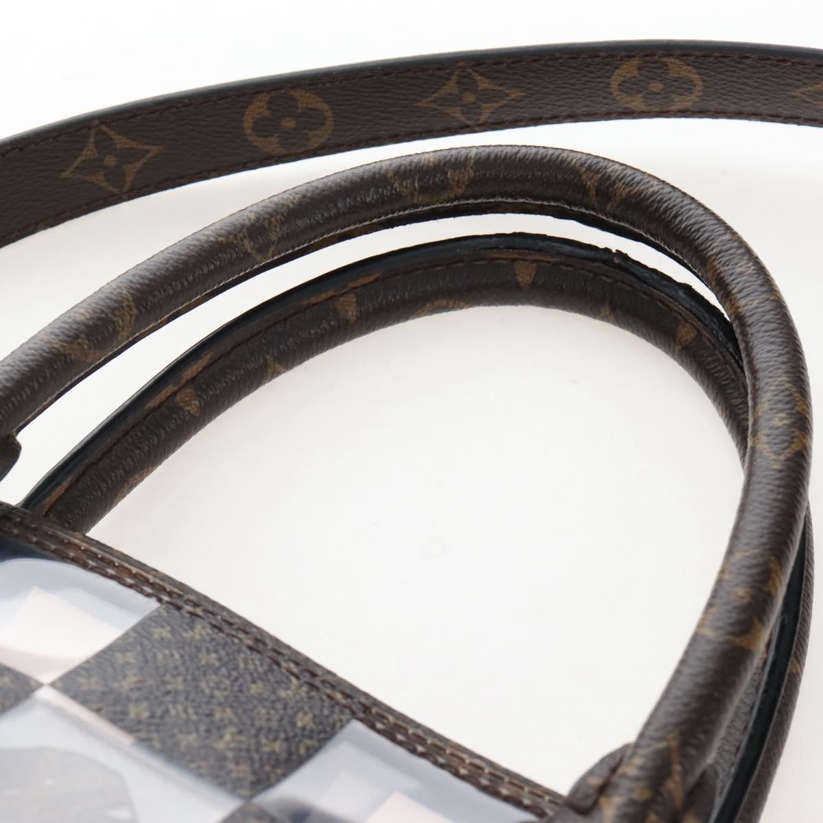 LOUIS VUITTON Monogram Chess Sac Plat Hand Bag 2way M20866 LV Auth bs37539A