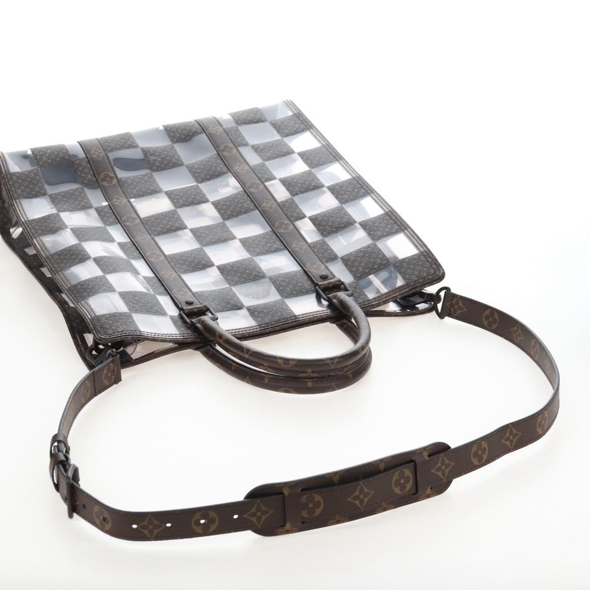 LOUIS VUITTON Monogram Chess Sac Plat Hand Bag 2way M20866 LV Auth bs37539A
