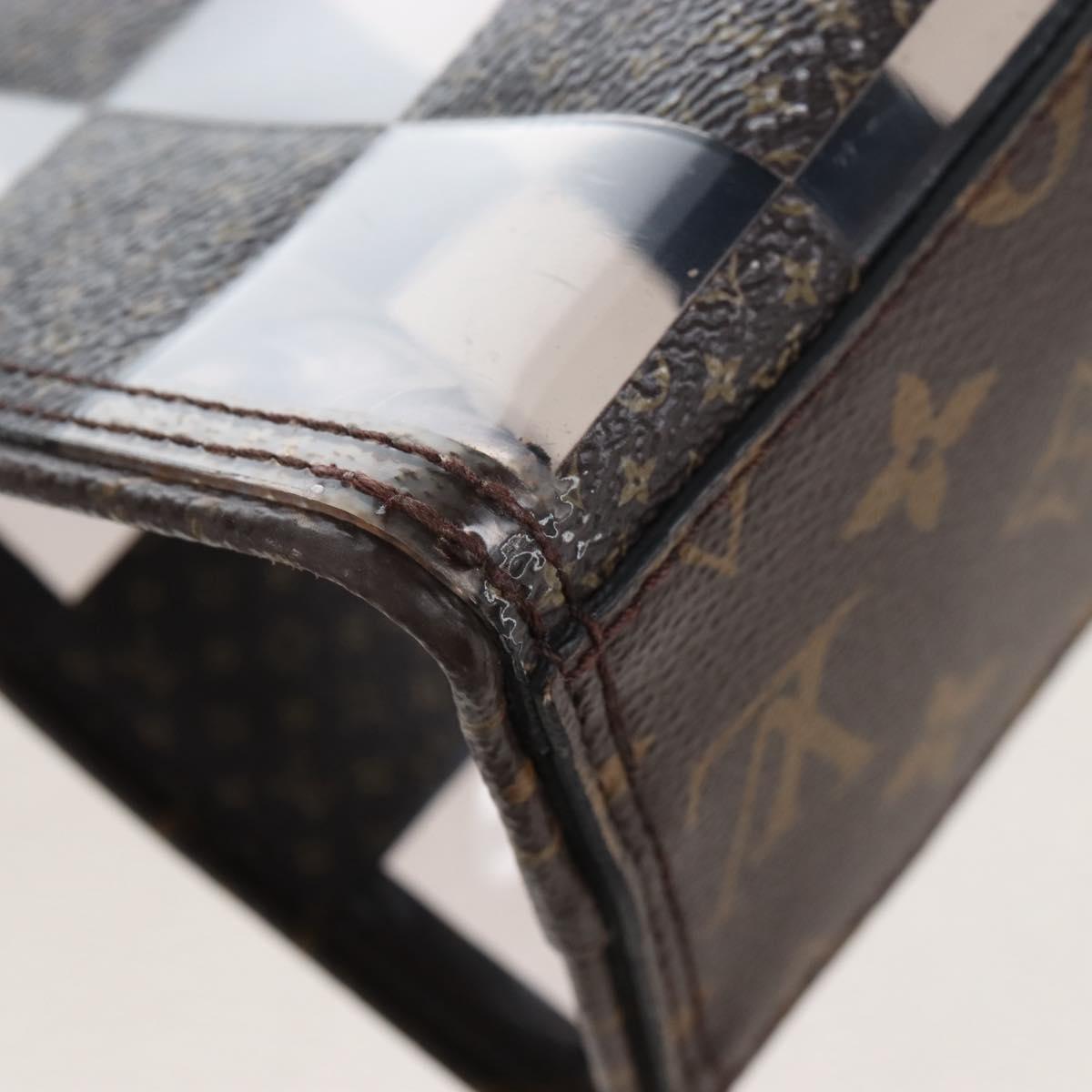 LOUIS VUITTON Monogram Chess Sac Plat Hand Bag 2way M20866 LV Auth bs37539A