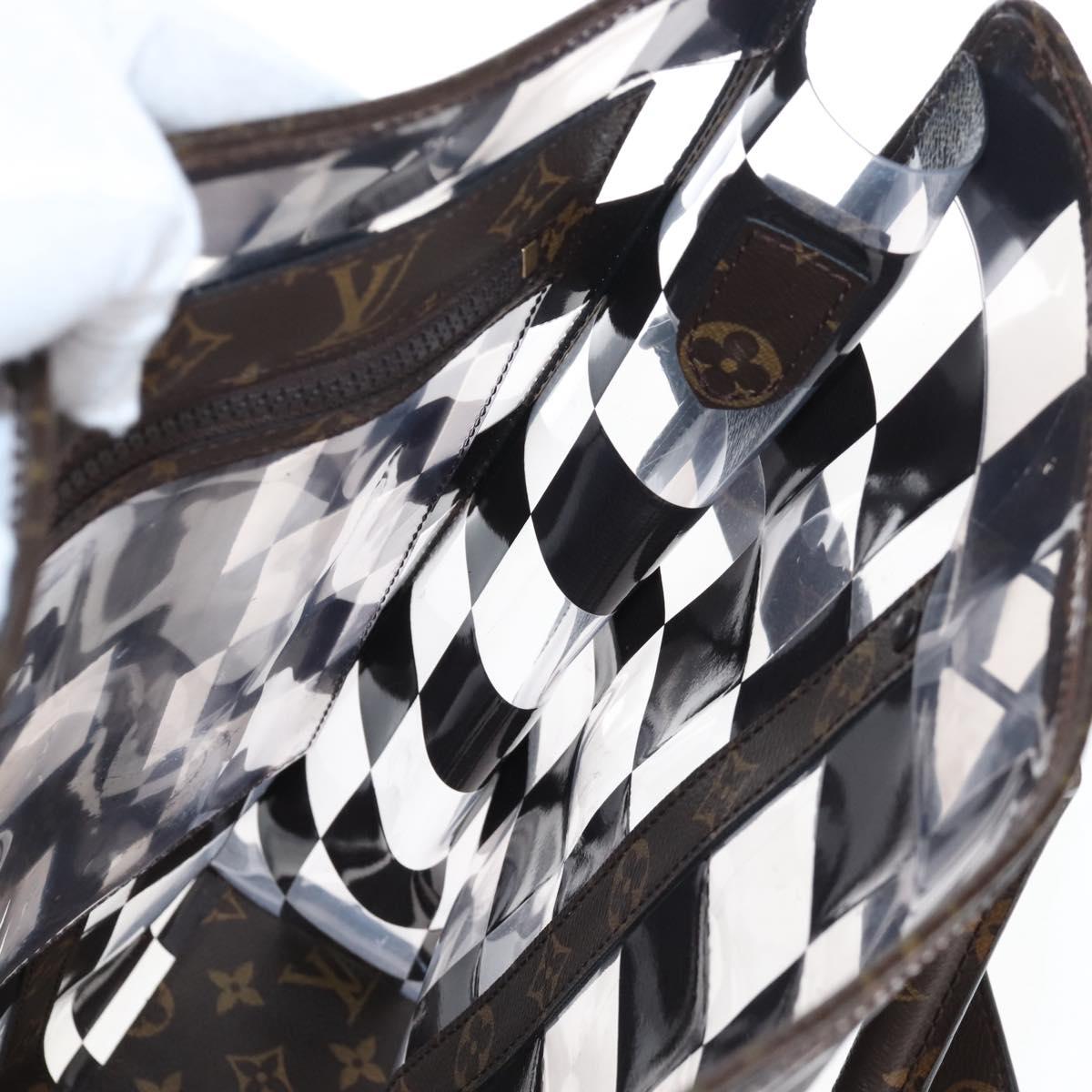 LOUIS VUITTON Monogram Chess Sac Plat Hand Bag 2way M20866 LV Auth bs37539A