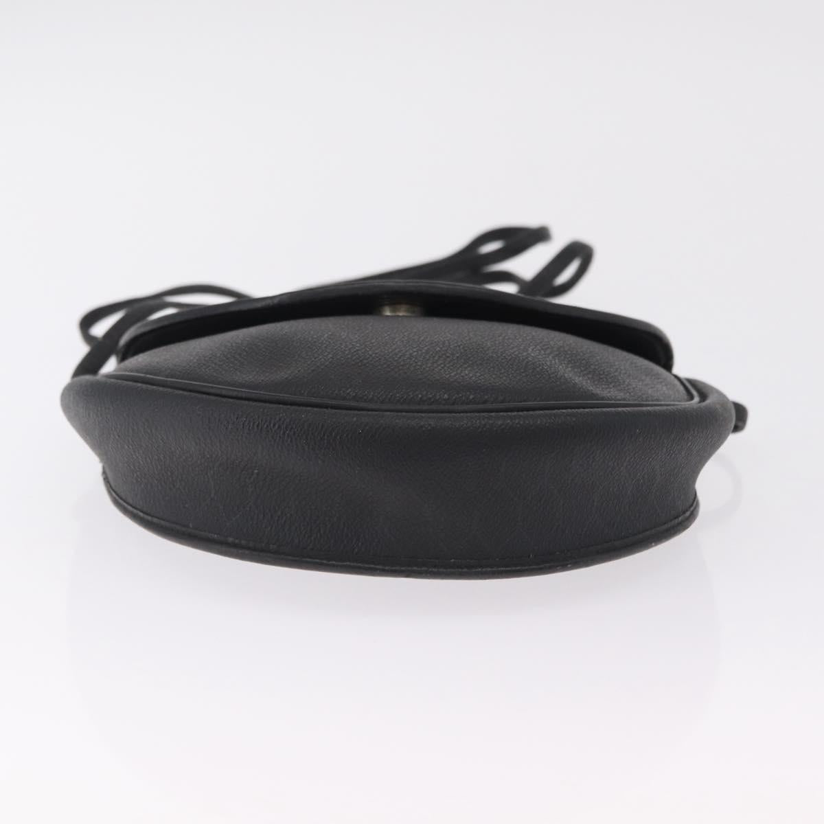 Christian Dior Honeycomb Shoulder Bag PVC Black Gold Auth bs37542