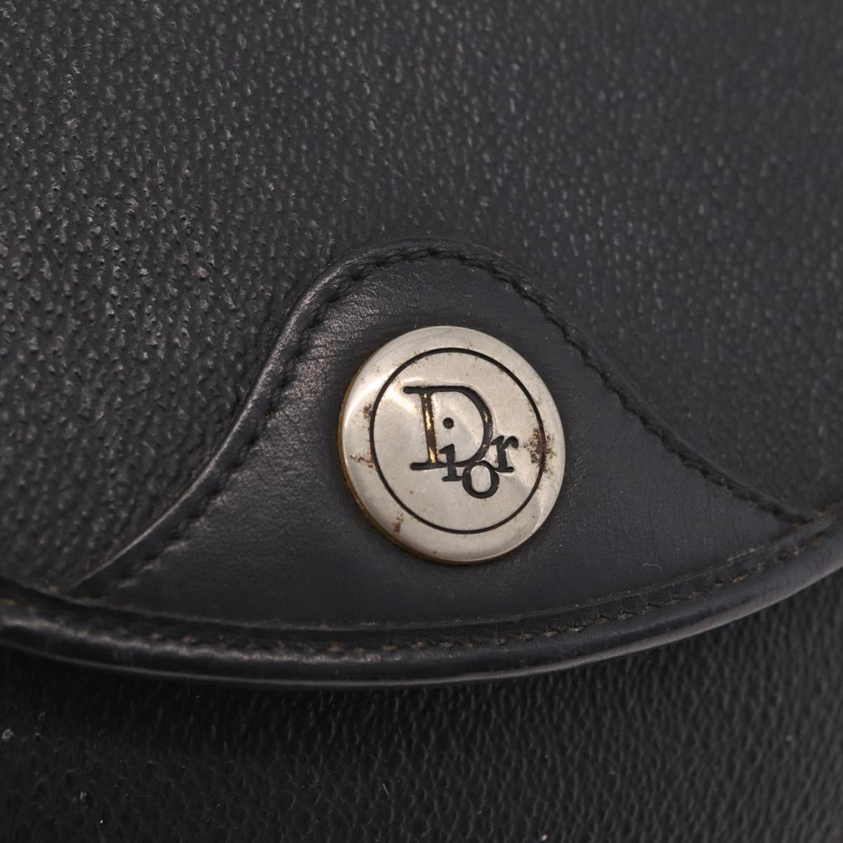 Christian Dior Honeycomb Shoulder Bag PVC Black Gold Auth bs37542