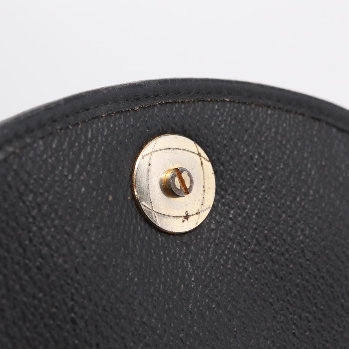 Christian Dior Honeycomb Shoulder Bag PVC Black Gold Auth bs37542