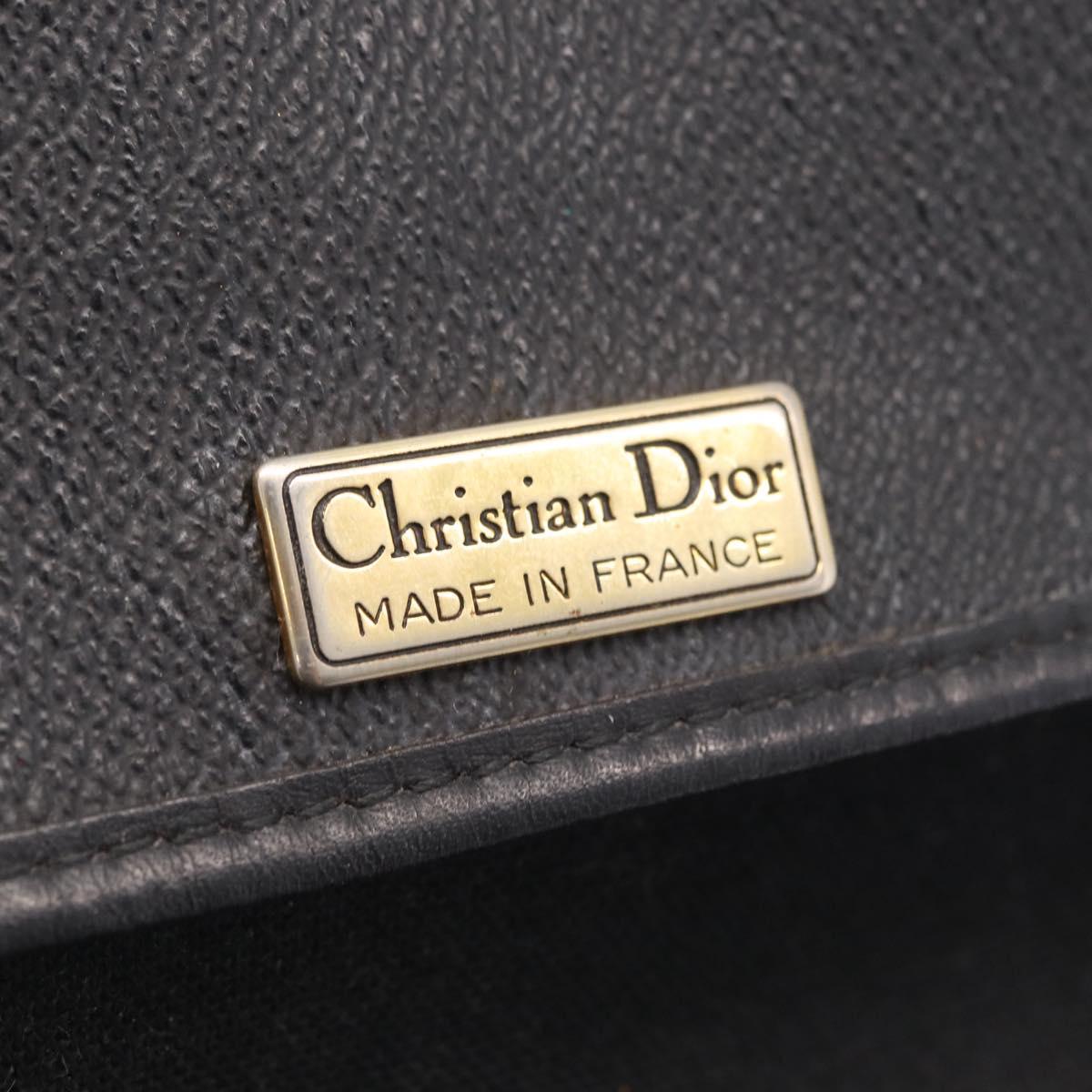 Christian Dior Honeycomb Shoulder Bag PVC Black Gold Auth bs37542
