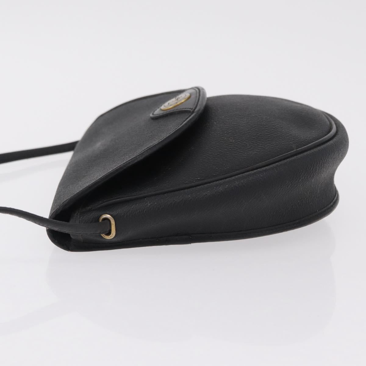 Christian Dior Honeycomb Shoulder Bag PVC Black Gold Auth bs37542