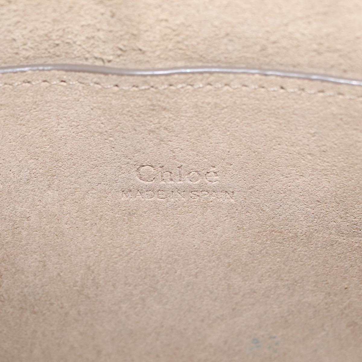 Chloe Fay Shoulder Bag Leather Suede Gray Gold Auth bs37545