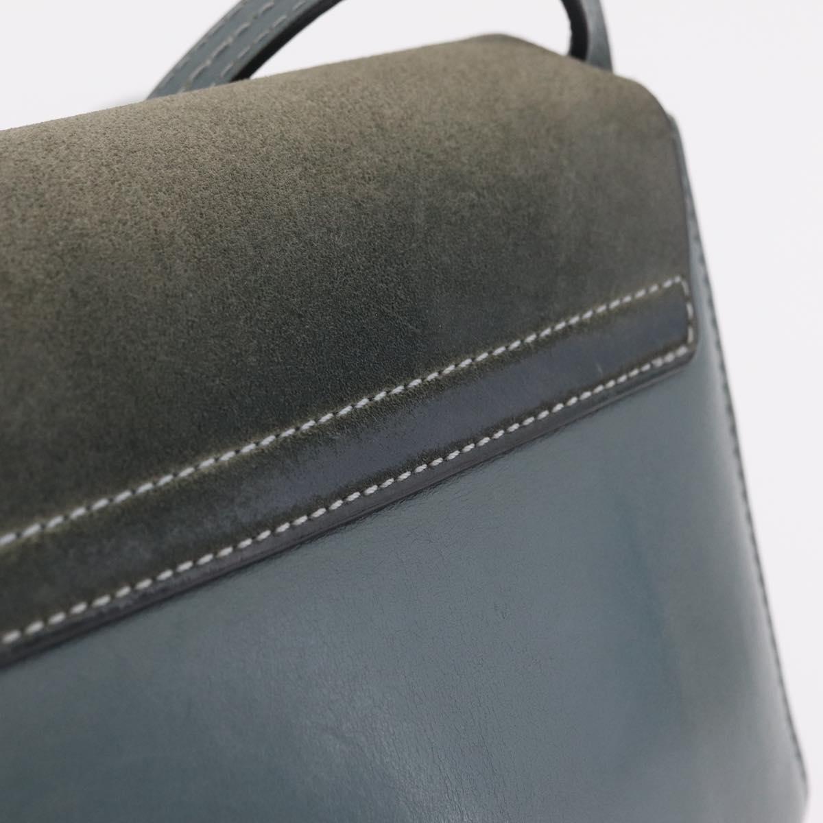 Chloe Fay Shoulder Bag Leather Suede Gray Gold Auth bs37545