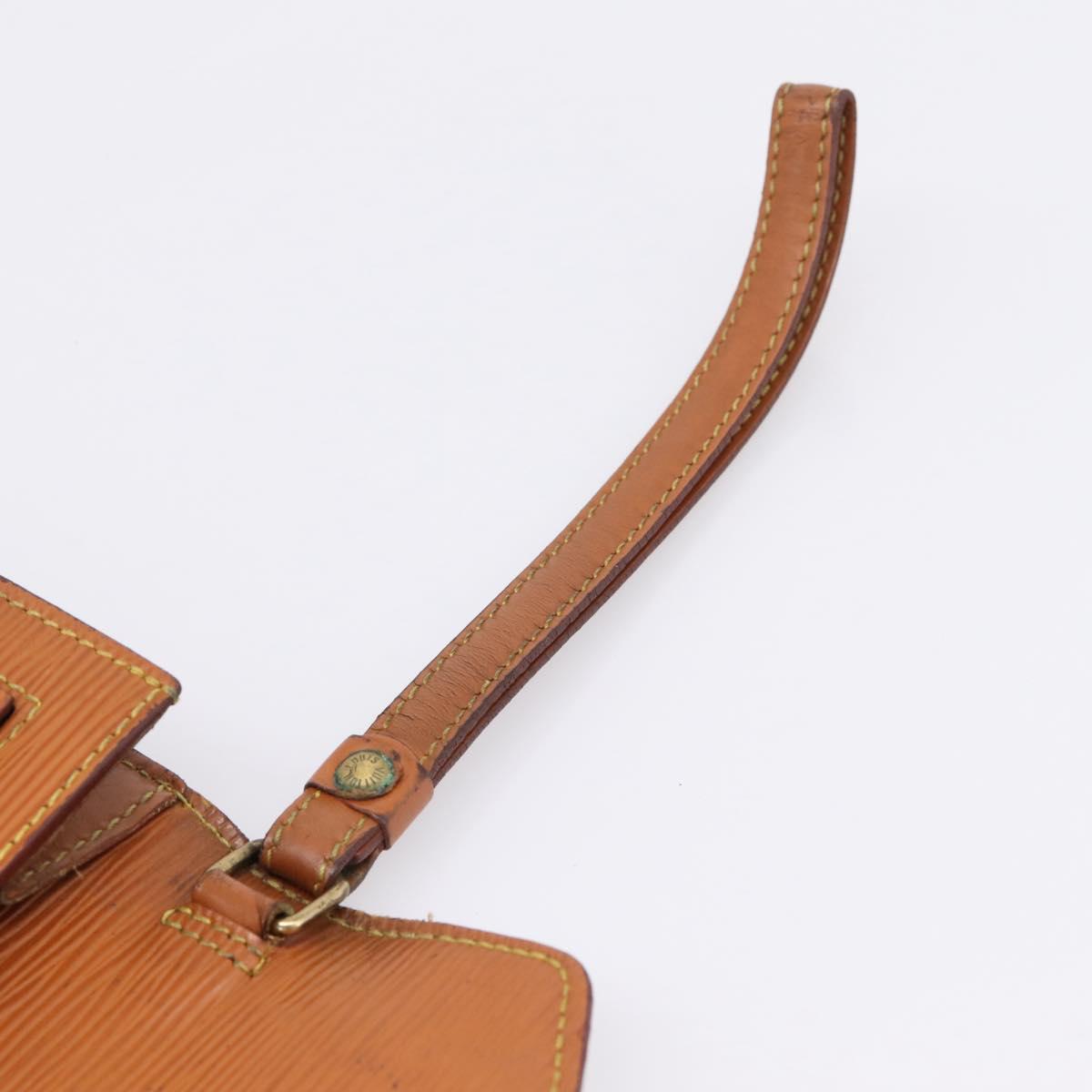 LOUIS VUITTON Epi Serie Dragonne Hand Bag Brown M52618 LV Auth bs37554