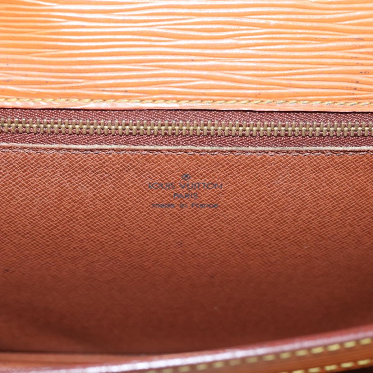LOUIS VUITTON Epi Serie Dragonne Hand Bag Brown M52618 LV Auth bs37554