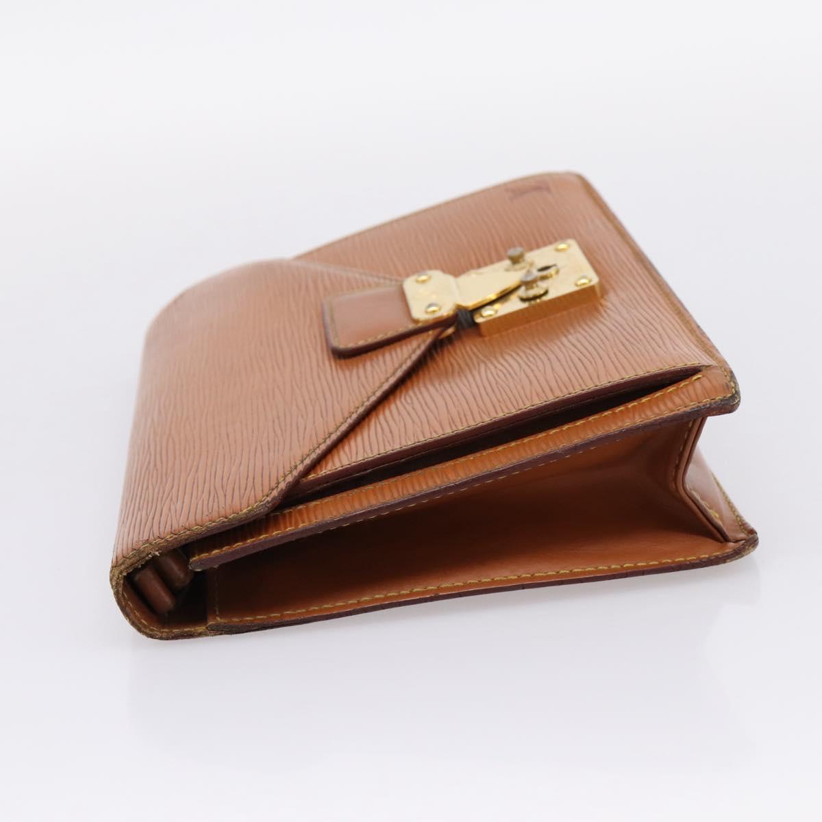 LOUIS VUITTON Epi Serie Dragonne Hand Bag Brown M52618 LV Auth bs37554