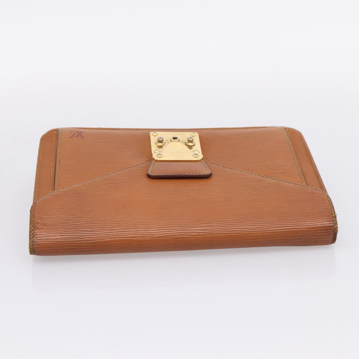LOUIS VUITTON Epi Serie Dragonne Hand Bag Brown M52618 LV Auth bs37554
