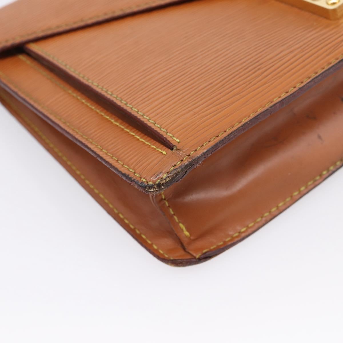 LOUIS VUITTON Epi Serie Dragonne Hand Bag Brown M52618 LV Auth bs37554