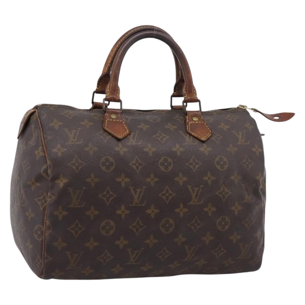 LOUIS VUITTON Monogram Speedy 30 Hand Bag M41526 LV Auth bs37558