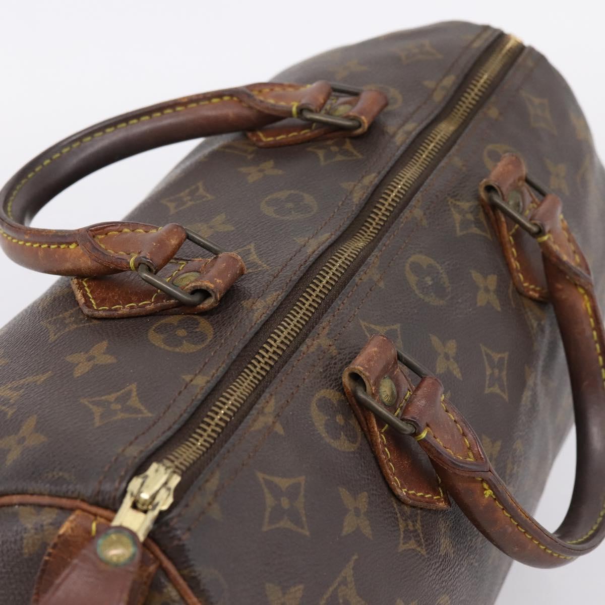 LOUIS VUITTON Monogram Speedy 30 Hand Bag M41526 LV Auth bs37558